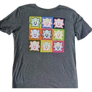 Old Navy Sonic Hedgehog Tee Shirt Boys XXL 18 Gray Pop Art T Sega